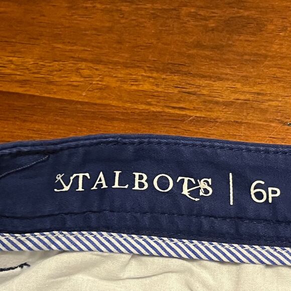 TALBOTS Relaxed Chino Navy Pants w/ All-Over Anchor Print Women’s Size 6 Petite - Picture 6 of 8